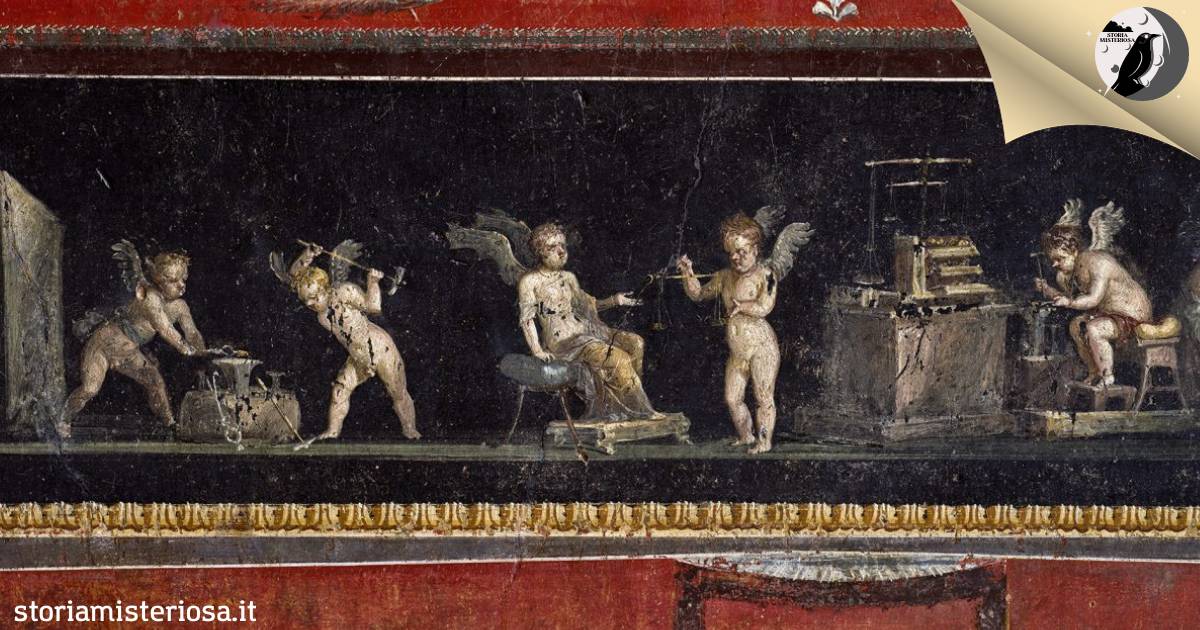 Storia Misteriosa - Particolare dell'affresco dei putti nella casa dei Vettii di Pompei - copyright ©luigispina
