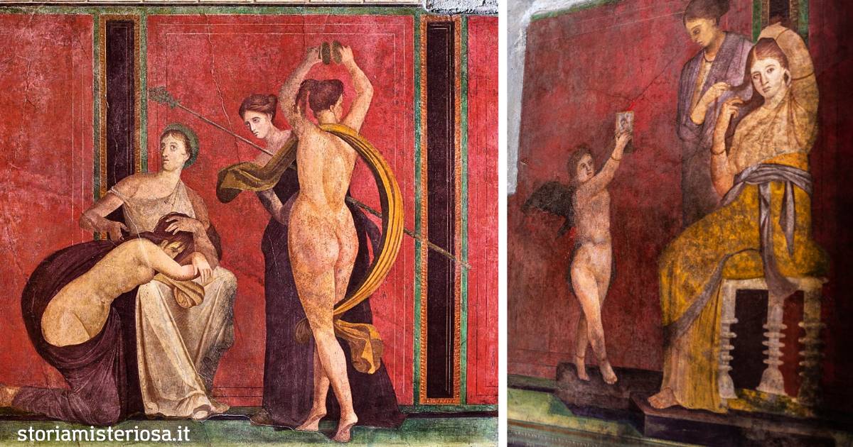 Storia Misteriosa - Pompei, scena finale dell'affresco nel triclinio della Villa dei Misteri