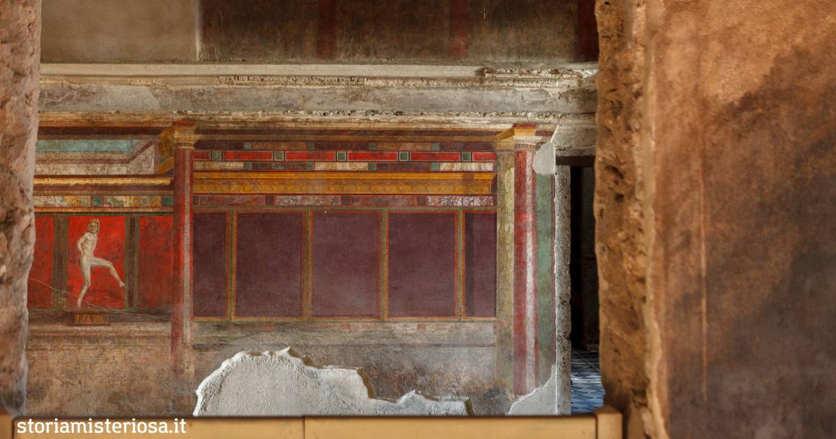 Storia Misteriosa - Particolare degli interni della Villa dei Misteri di Pompei